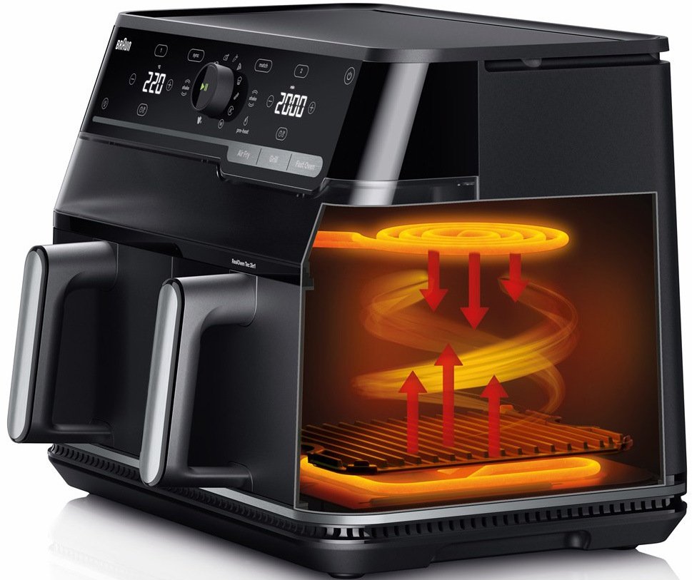 Fritéza horkovzdušná Braun TwinCook 5 TD5073 černá Fritéza horkovzdušná Braun TD5073 TwinCook 5