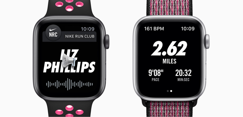 Chytré hodinky Apple Watch Nike Series 5 GPS 40mm pouzdro z vesmírně šedého hliníku - antracitový/černý sportovní řemínek Nike SK