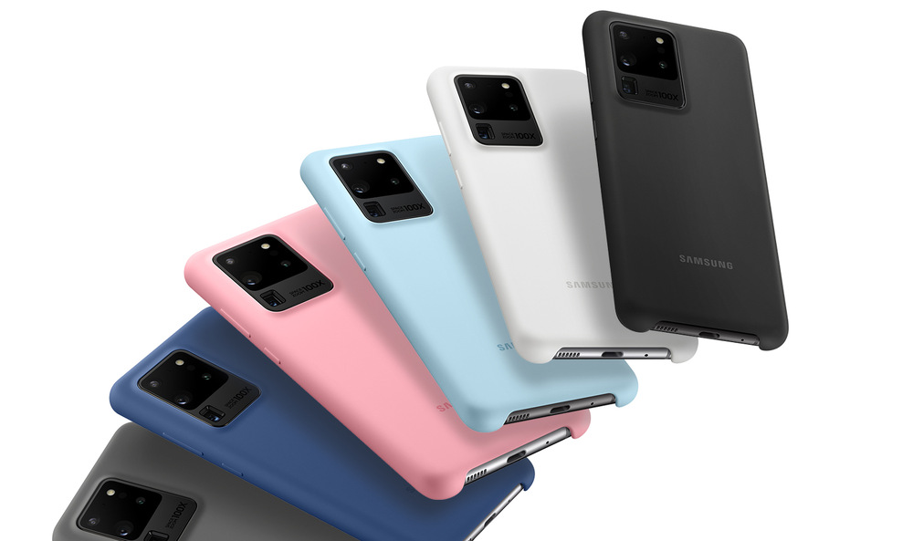 Kryt na mobil Samsung Silicon Cover na Galaxy S20 Ultra černý