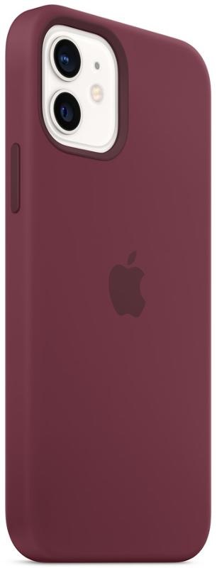 Kryt na mobil Apple Silicone Case s MagSafe pro iPhone 12 a 12 Pro - švestkový