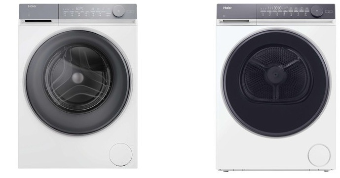 pračka haier HW70-B14367TU1-S a sušička haier HD70-C367TU1-S vedle sebe