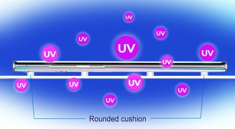 UV sterilizátor FIXED pro mobilní telefony, bezdrátové nabíjení bílý