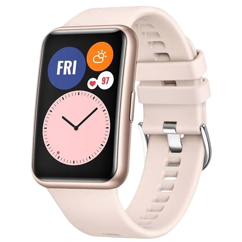 Řemínek FIXED Silicone Strap na Huawei Watch FIT růžový
