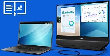 Monitor Philips 24B2D5300/00 s rozdělenou obrazovkou pomocí funkce SmartView