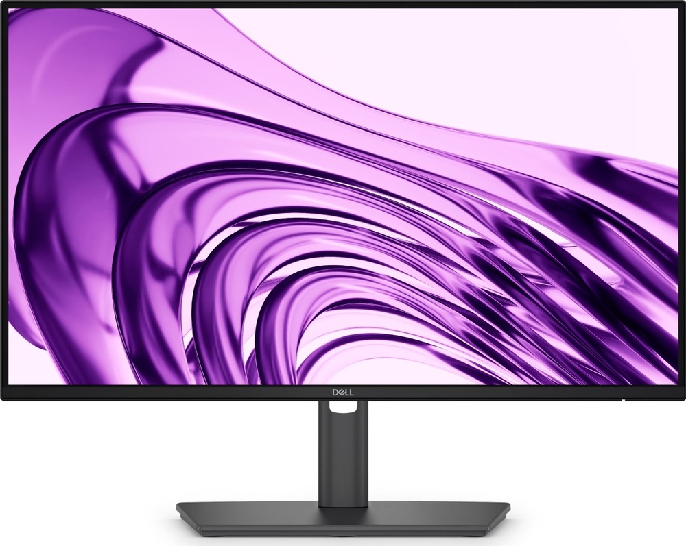 Čelní pohled na černý monitor Dell Pro P2226H s úzkými rámečky a výškově nastavitelným stojanem.
