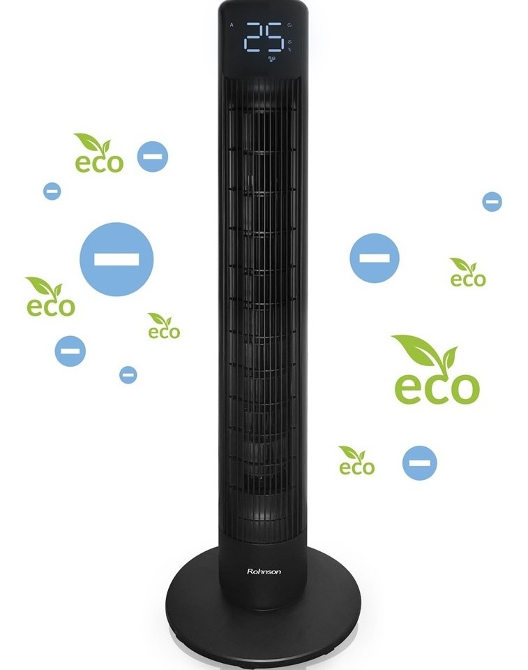 Ventilátor sloupový Rohnson R-8110 EcoFlow černý