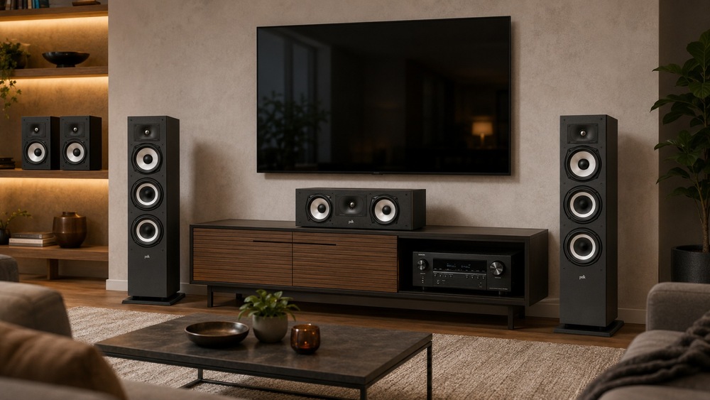 AV Receiver Denon AVR-S980H + repro Polk MXT60/MXT30C/MXT15 černý Set Receiver Denon AVR-S980H a reproduktory
