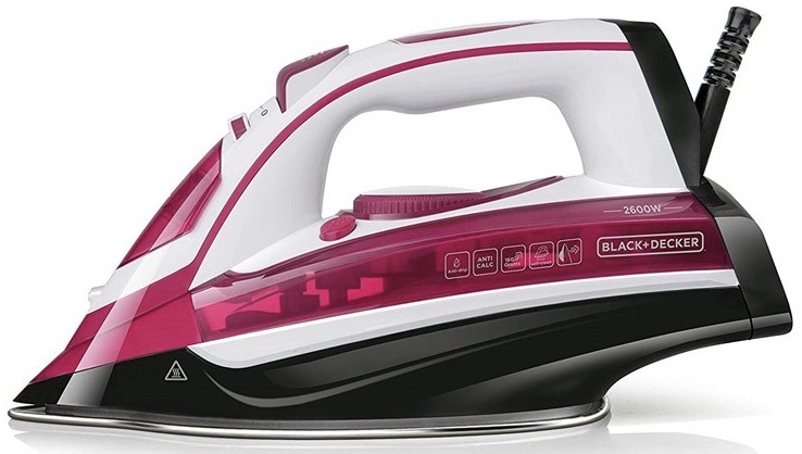 Žehlička Black+Decker BXIR2602E bílá/růžová
