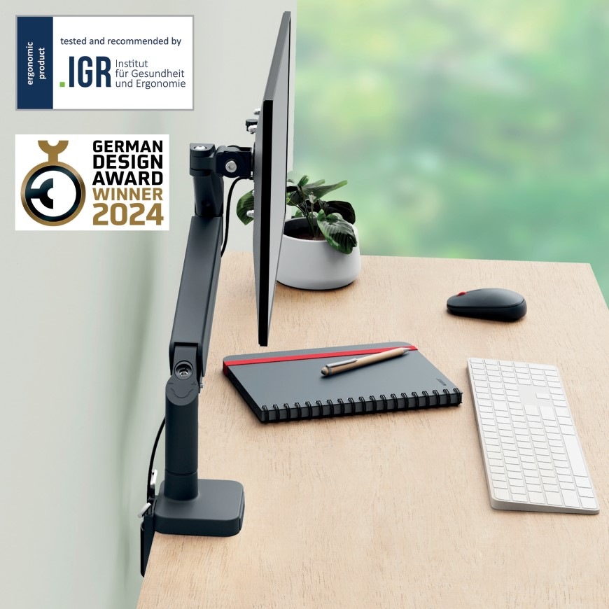 Držák Leitz Ergo na 1 monitor 17" až 32", nosnost 9 kg šedý Držák Leitz Ergo na 1 monitor 17" až 32", nosnost 9 kg - šedý