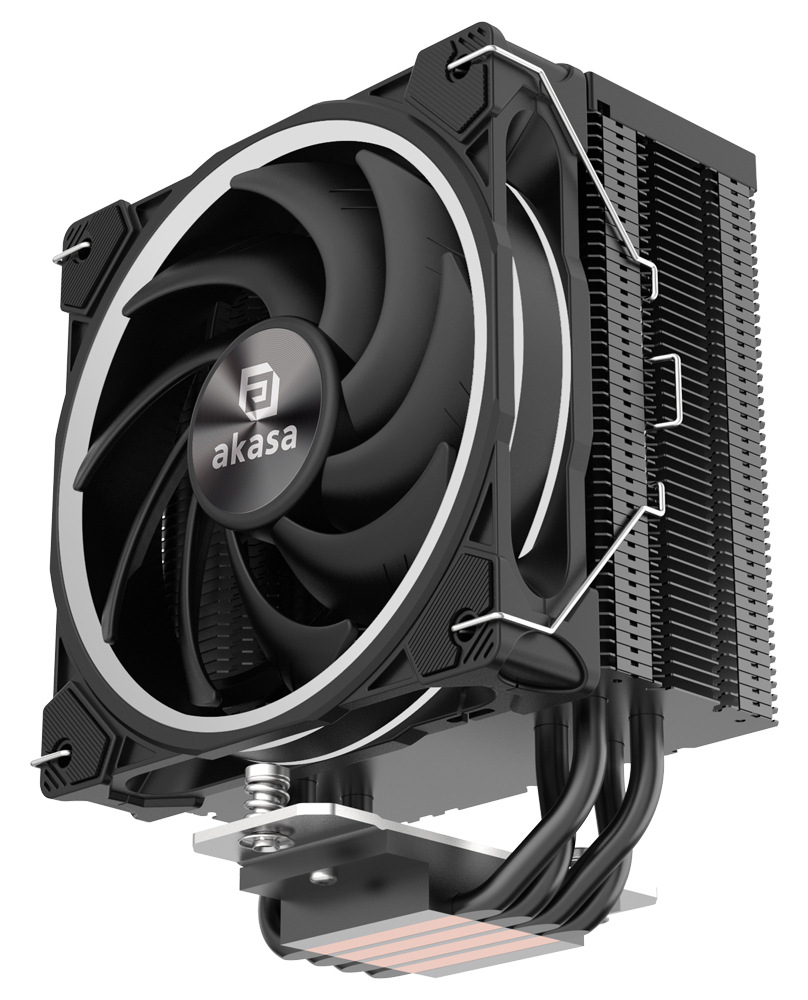 Chladič CPU AKASA SOHO H4, LGA1700 Edition, 4 Heatpipes, ARGB černý AKASA SOHO H4 vyniká i snadnou instalací