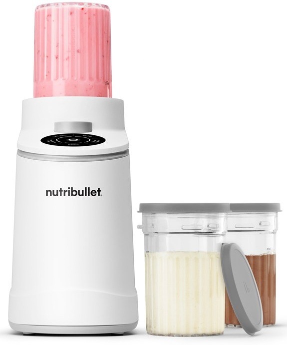 Nutribullet zmrzlinovač se skladovacími nádobami.