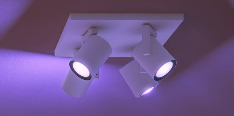 Bodové svítidlo Philips Hue Argenta White and Color Ambiance 4 Spot bílé