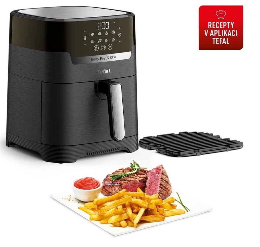 Fritéza horkovzdušná Tefal EY505815 Easy Fry&Grill 2v1 černá Fritéza horkovzdušná Tefal EY505815 Easy Fry&Grill 2v1 černá