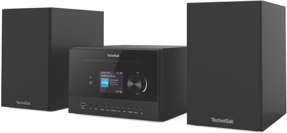 Mikrosystém TechniSat CLASSIC 800 CD IR, DAB+ z čelní strany