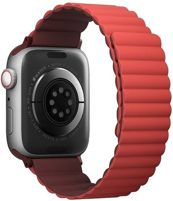 Řemínek Uniq Revix Reversible na Apple Watch 38/40/41mm červený/vínový
