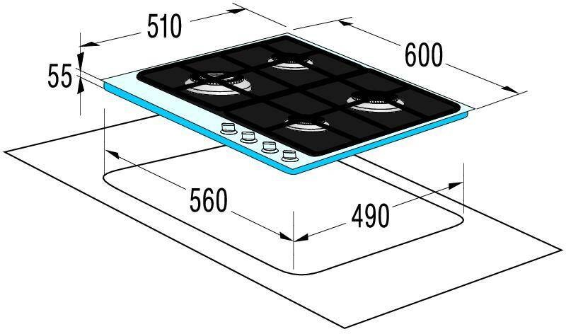 Plynová varná deska Mora VDP 665 X nerez Plynová varná deska Mora VDP 665 X nerez