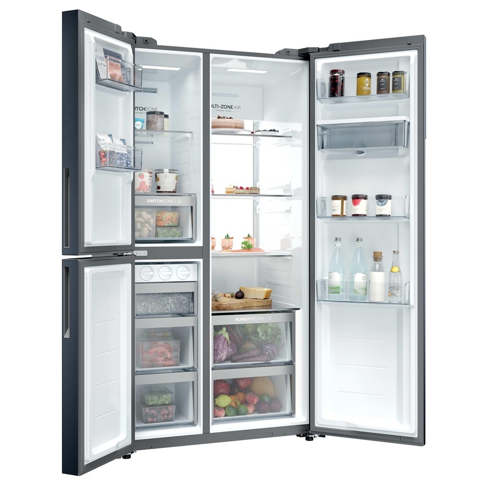 Americká lednice Haier HSPR79F18DWMB černá Chladnička americká Haier HSPR79F18DWMB otevřený vnitřní prostor
