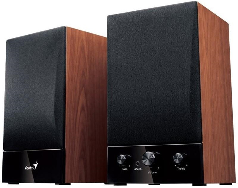 Reproduktory Genius SP-HF 1250B 2.0, Verze II. černé/imitace dřeva Reproduktory Genius SP-HF 1250B 2.0, Verze II. černé/imitace dřeva