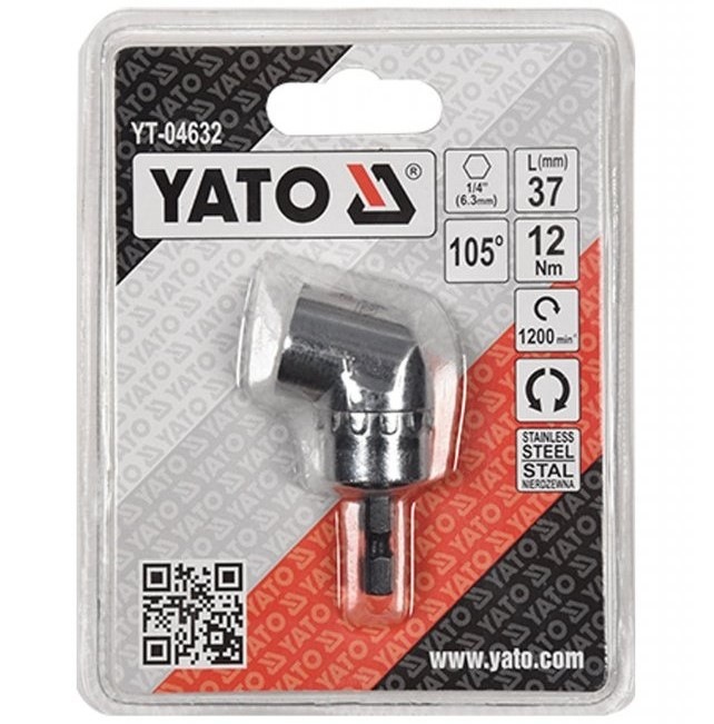 Úhlový nástavec YATO YT-04632 Úhlový nástavec Yato YT-04632 37mm, 1/4"