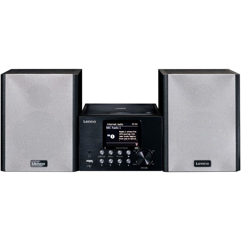 Mikrosystém Lenco MC-250BK v černé barvě.