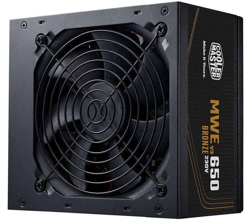 Počítačový zdroj Cooler Master MWE Bronze V3 650W, 80+ Bronze, černá barva