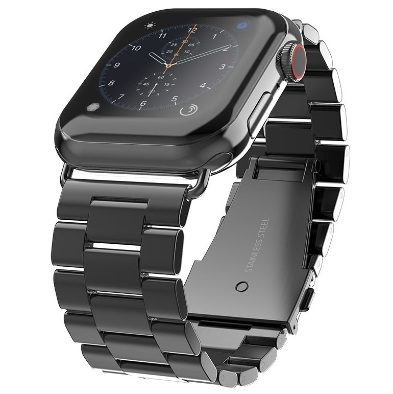 Řemínek Swissten na Apple Watch, kovový, 38/40/41 mm černý