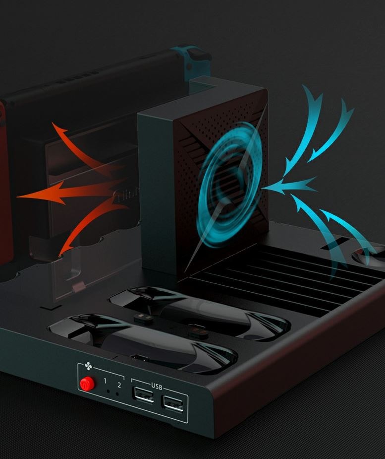 Dokovací stanice iPega SW036 s chlazením pro Nintendo Switch černá Dokovací stanice iPega SW036 pro Nintendo Switch