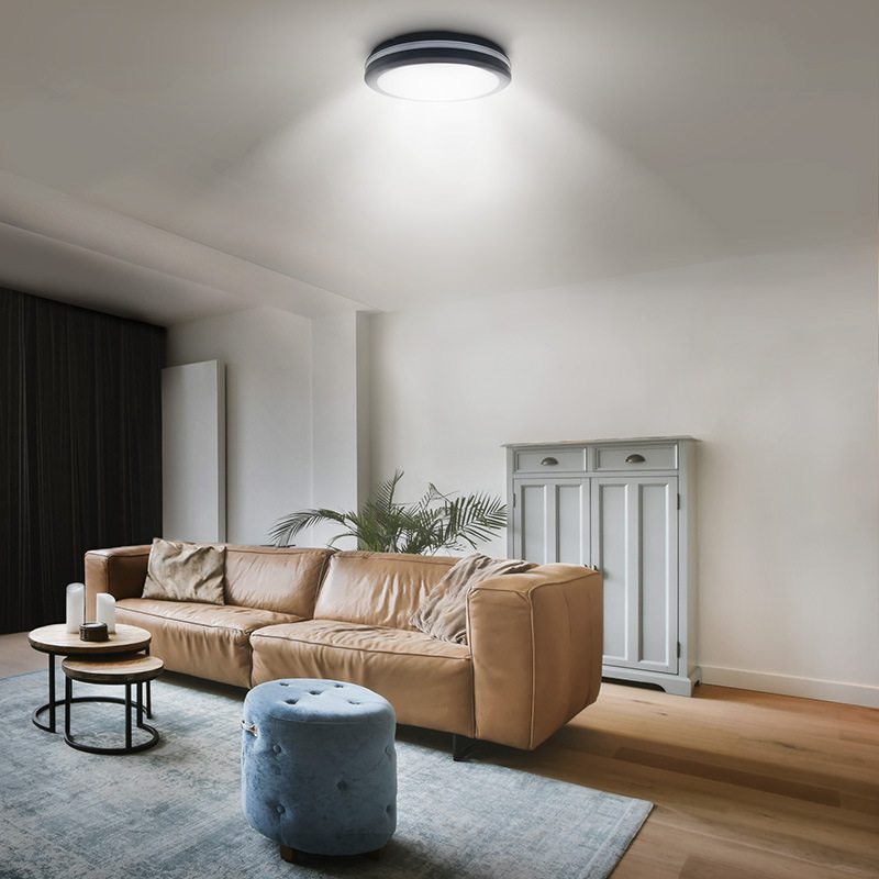 Stropní svítidlo Solight 26W, 2210lm, IP65, 30cm, teplá/neutrální/studená bílá černé Stropní svítidlo Solight 26W, 2210lm, IP65, 30cm, teplá/neutrální/studená bílá černé