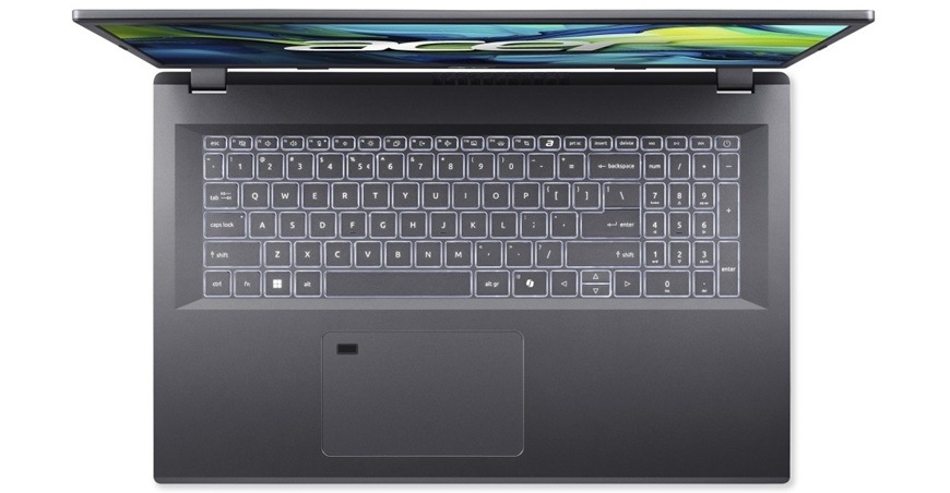 Notebook Acer Aspire 17 (A17-51M-98D3) šedý Detail obrázku notebooku.