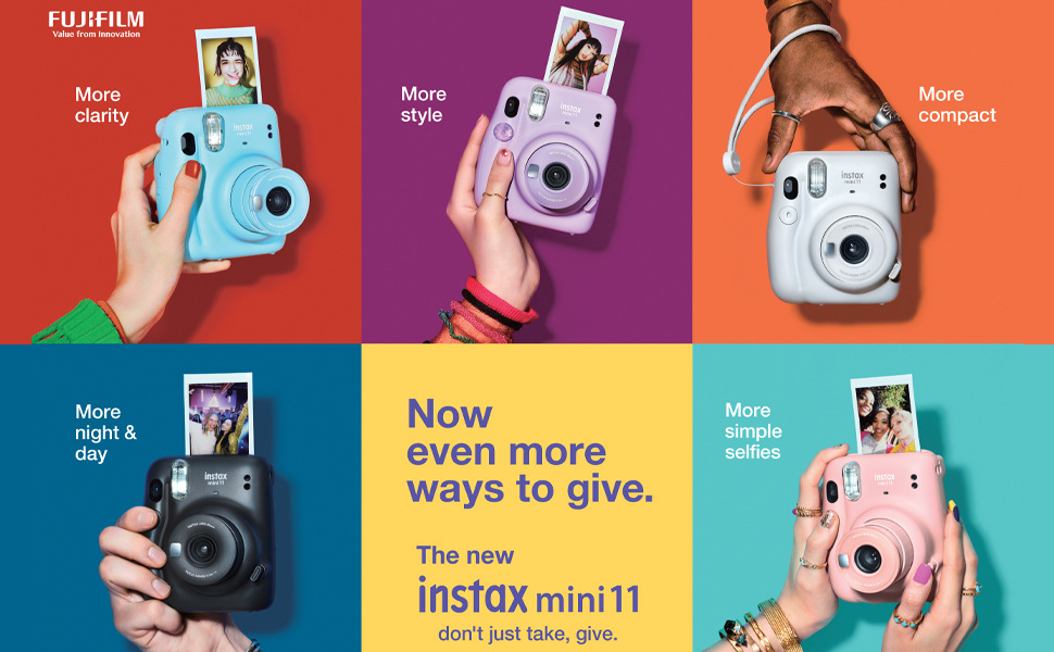 Instantní fotoaparát Fujifilm Instax mini 11 Dárkové balení bílý Fujifilm Instax mini 11