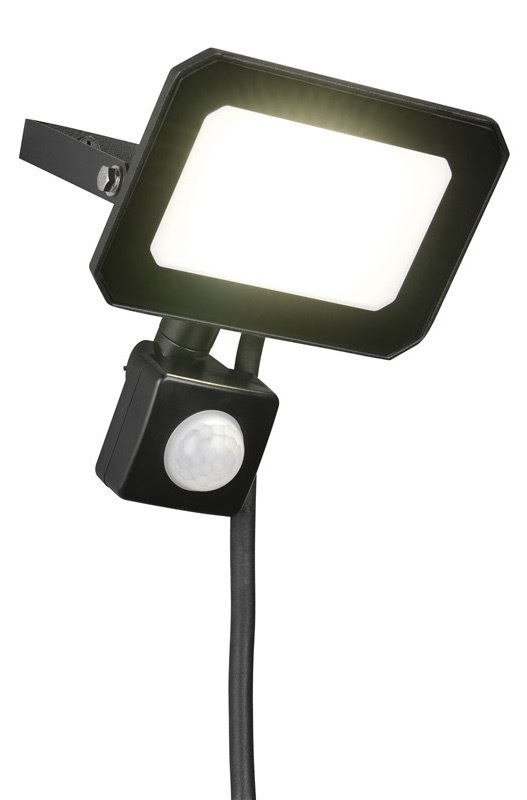 Reflektor Reality FUNCHAL, 20W, pohybový senzor, neutrální bílá černé