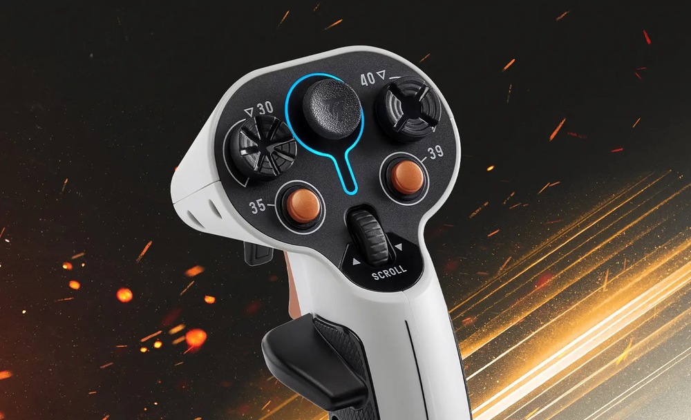 Joystick Thrustmaster Sol-R 2 HOSAS Space Sim Duo bílý