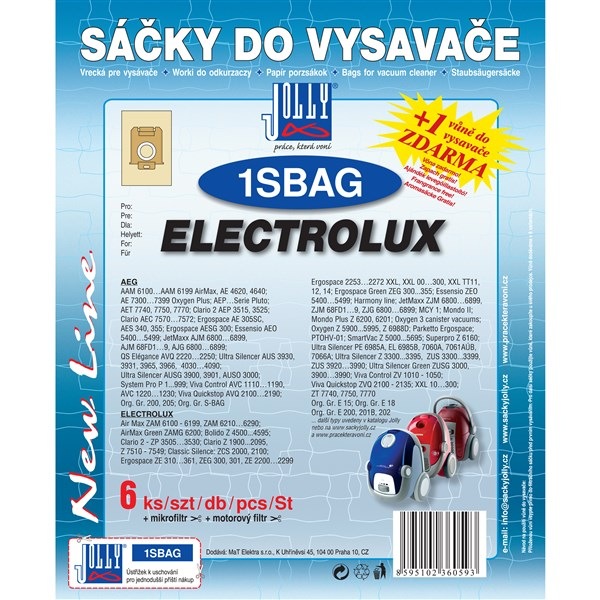 Sáčky Jolly do vysavače Electrolux, snadná instalace