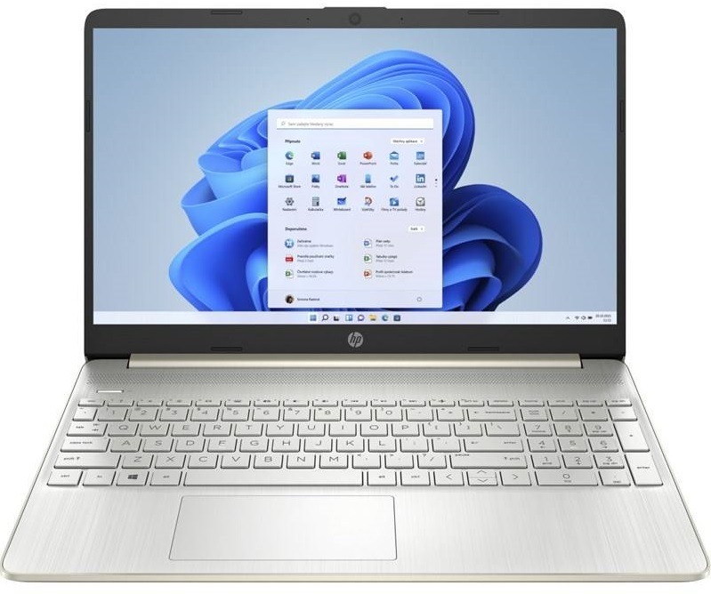 Notebook HP 15s-fq5625nc stříbrný/zlatý