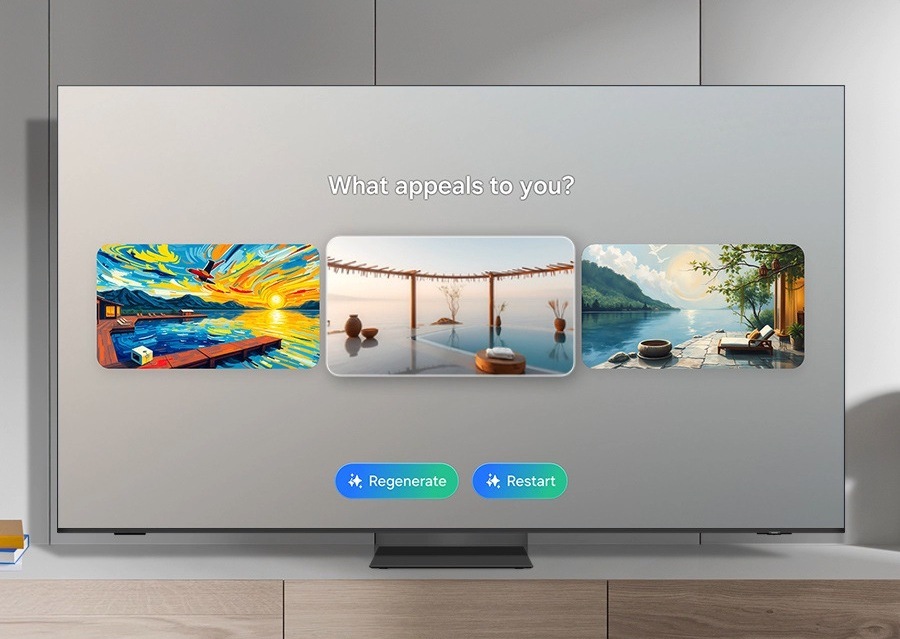 Televize Samsung QE115QN90F Tapeta generovaná pomocí AI na televizi Samsung