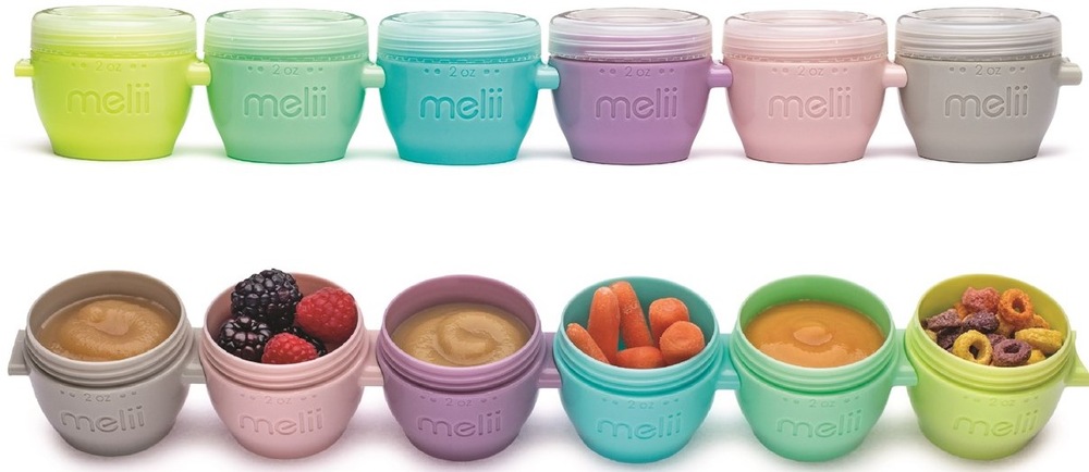 Kelímek Melii Snap&Go 59 ml, 6 ks šedý/modrý/zelený/růžový/fialový