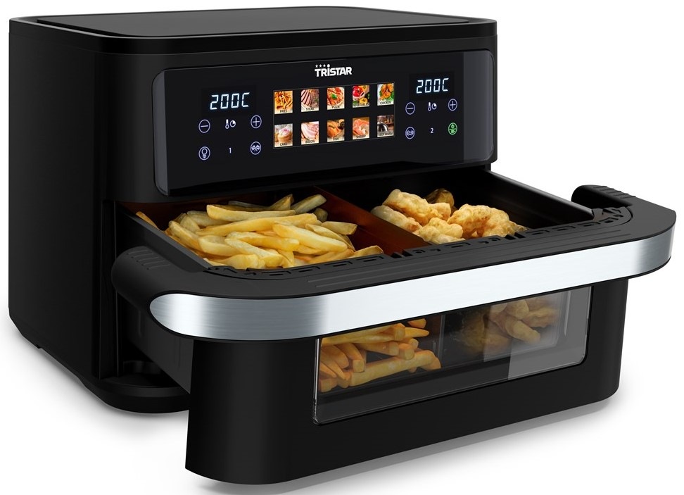 Fritéza horkovzdušná Tristar FR-9078 Dual zone flex 10 l černá