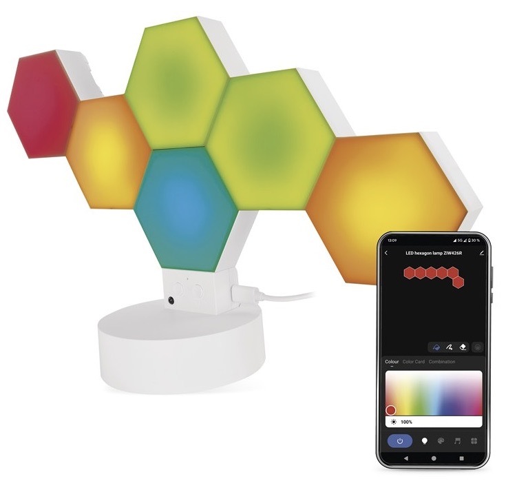 Stolní LED lampička EMOS GoSmart, Quantum Light, 5,5 W, RGB bílá