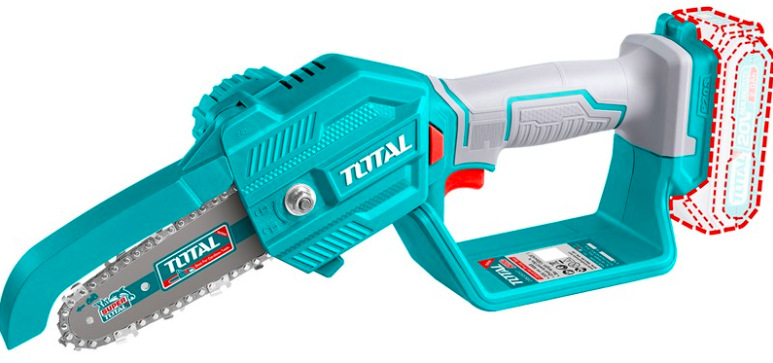 Aku řetězová pila Total Tools TGSLI2058 20 V Share, mini jednoruční, tyrkysová, bez baterie