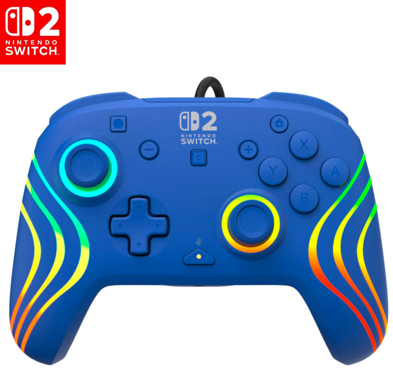 Gamepad Turtle Beach Afterglow Wave Wired RGB, NS2 modrý Modrý gamepad Turtle Beach Afterglow Wave Wired RGB, NS2 s logem Nintendo Switch 2