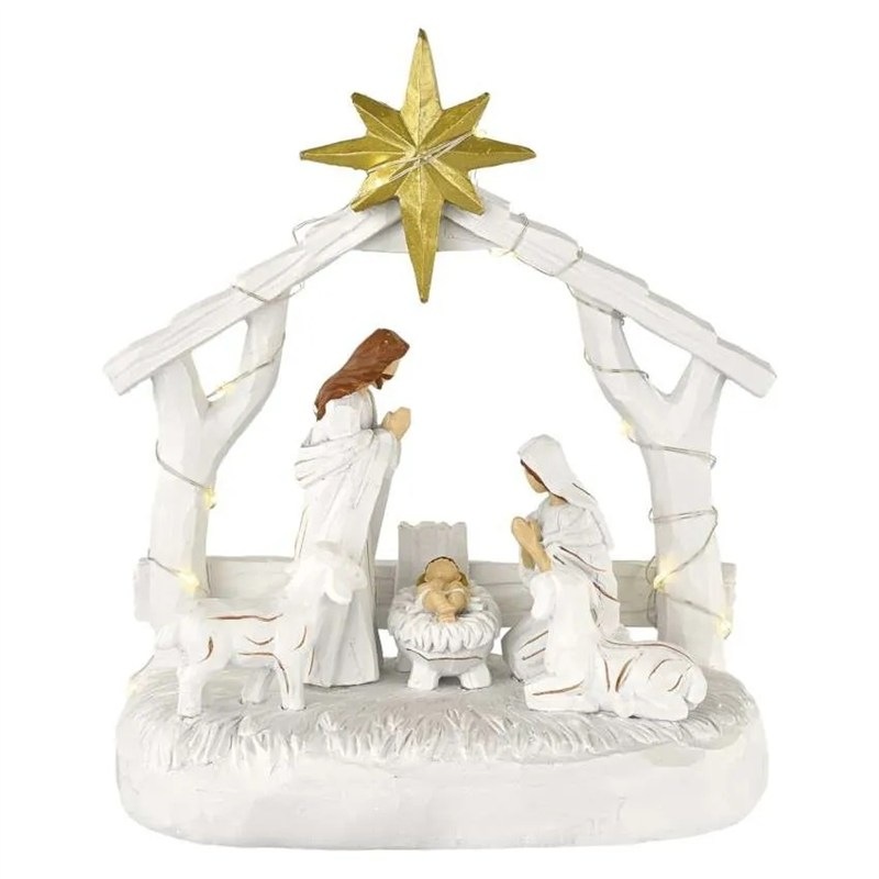 LED dekorace EMOS 20 NATIVITY, SET, 2AAA, TIMER, WW bílá