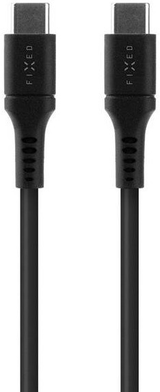 Kabel FIXED Liquid silicone USB-C/USB-C s podporou PD, 60W, 2m černý