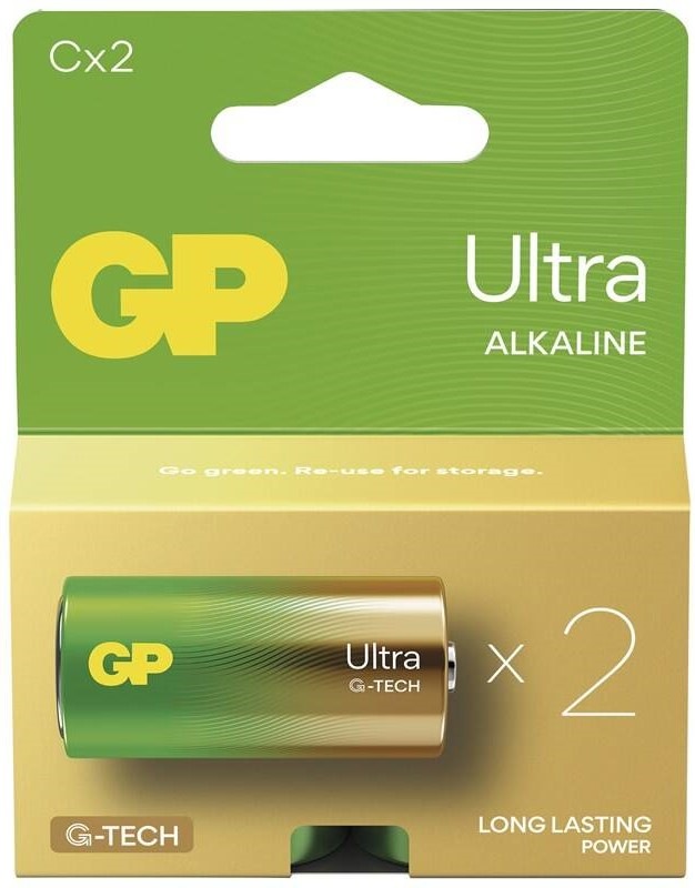 Baterie alkalická GP Ultra C (LR14), 2 ks