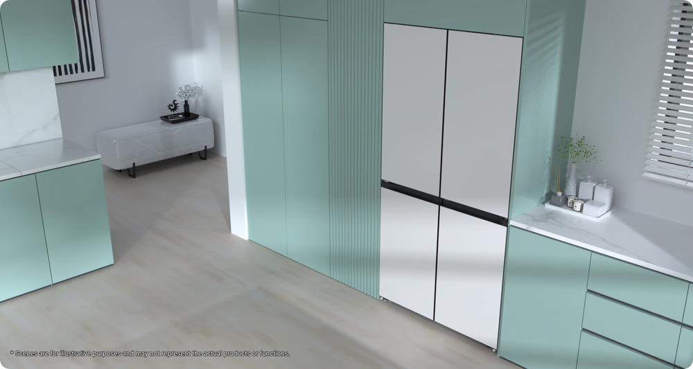 Americká lednice Samsung RM70F63NEREO nerez/ocel Samsung RM70F63NEREO v kuchyni