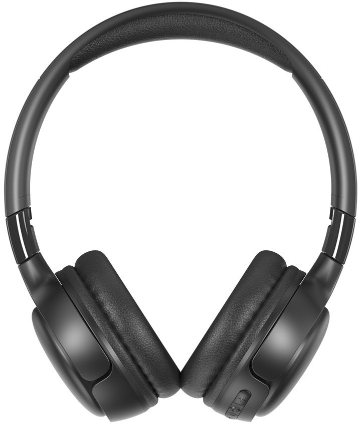 Sluchátka HONOR CHOICE Headphones Lite černá Pohled zepředu na sluchátka se symetrickými náušníky a čelenkou.
