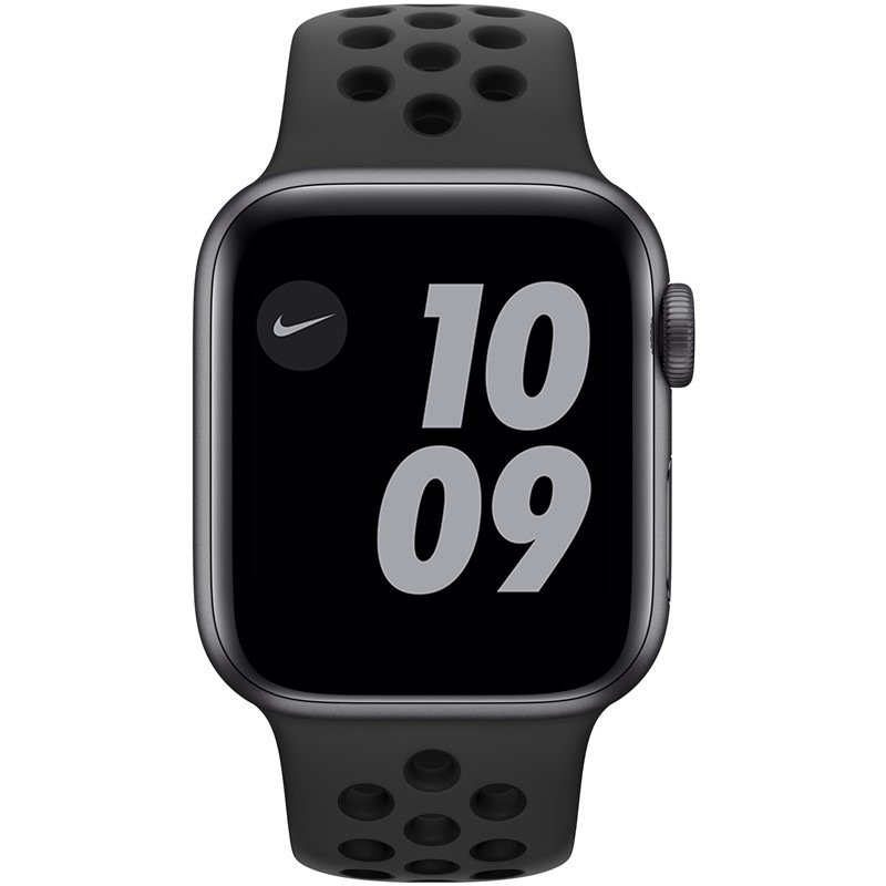 Chytré hodinky Apple Watch Nike SE GPS 40mm pouzdro z vesmírně šedého hliníku - antracitový/černý sportovní náramek Nike