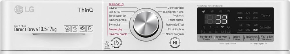 Pračka se sušičkou LG F4DV710H1E bílá cesky_panel_lg_prackosusicka