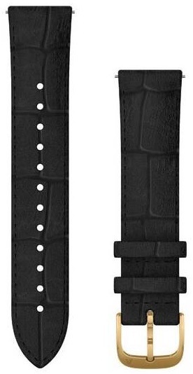 Řemínek Garmin Quick Release (20 mm), kožený černý/zlatý
