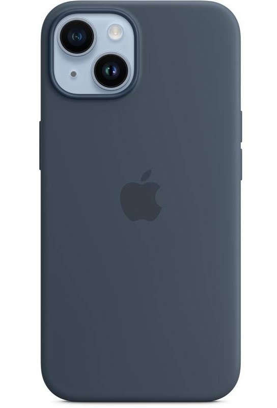 Kryt na mobil Apple Silicone Case s MagSafe pro iPhone 14 - bouřkově modrý