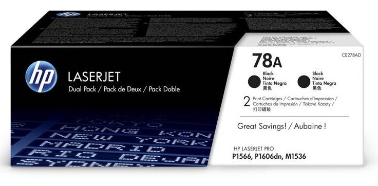 Toner HP 78A, 2 100 stran černý